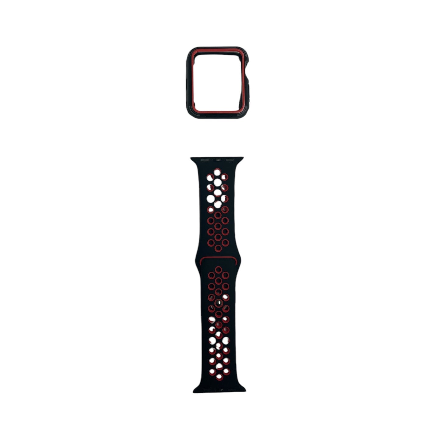 For Apple Watch 42 mm M/L- Black & Red