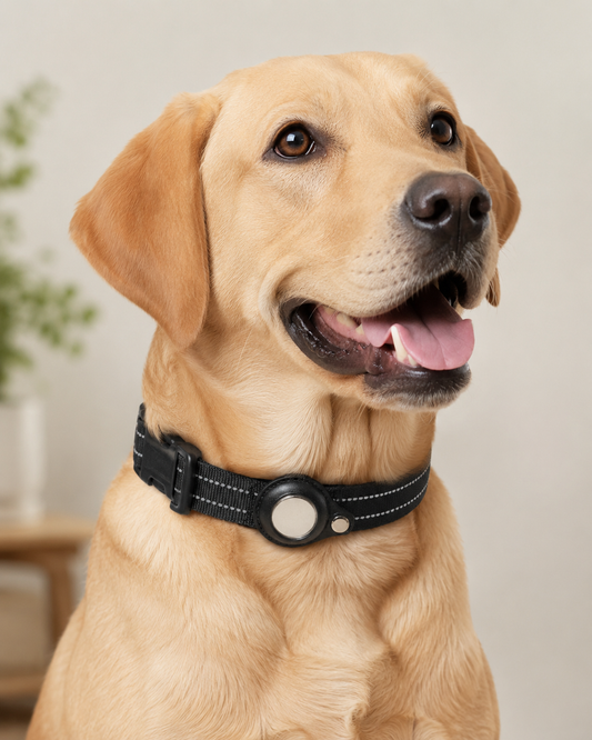 Reflective AirTag Dog Collar | Adjustable