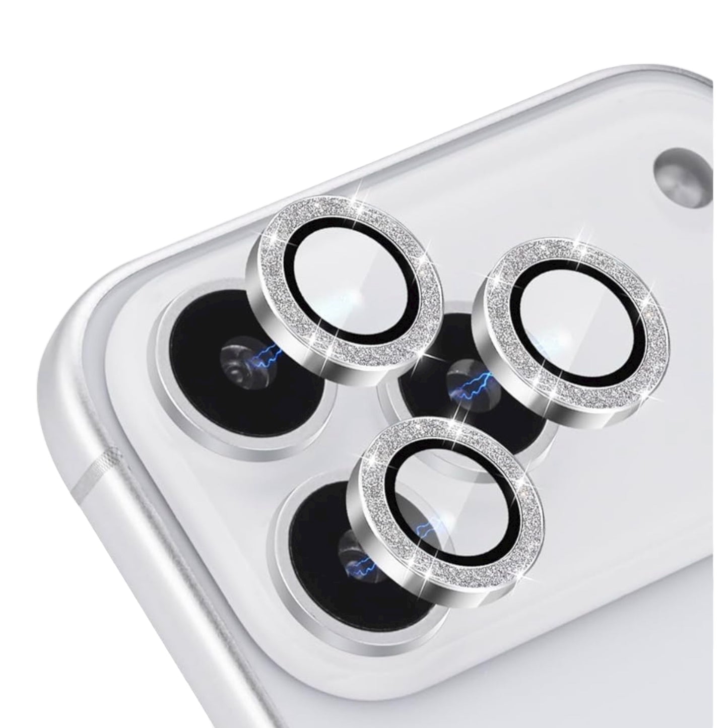 Camera Protector For iP 12 ProMax - Silver Glitter