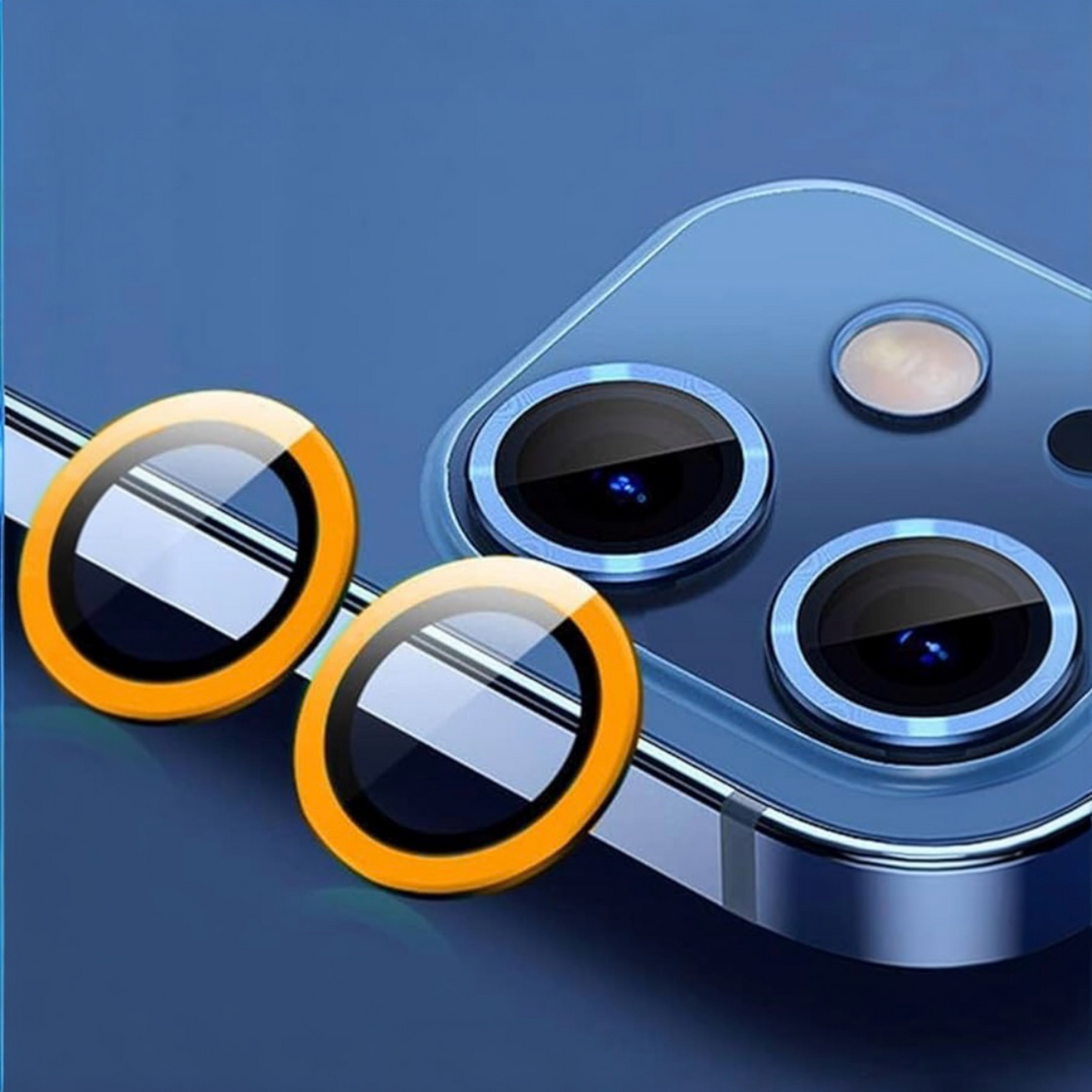 Camera Protector For iPhone 11 / 12 / 12 Mini - Neon Orange