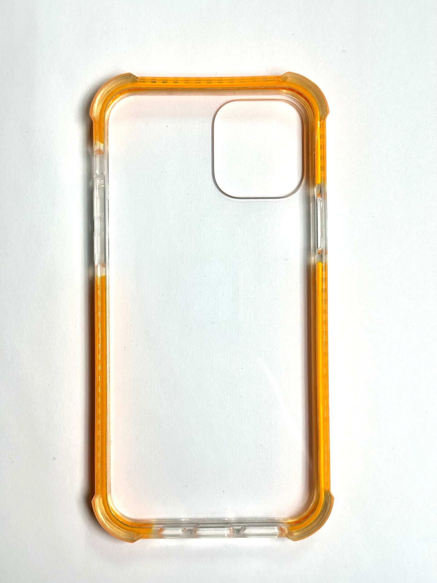 For iPhone 13 Pro -Clear & Orange