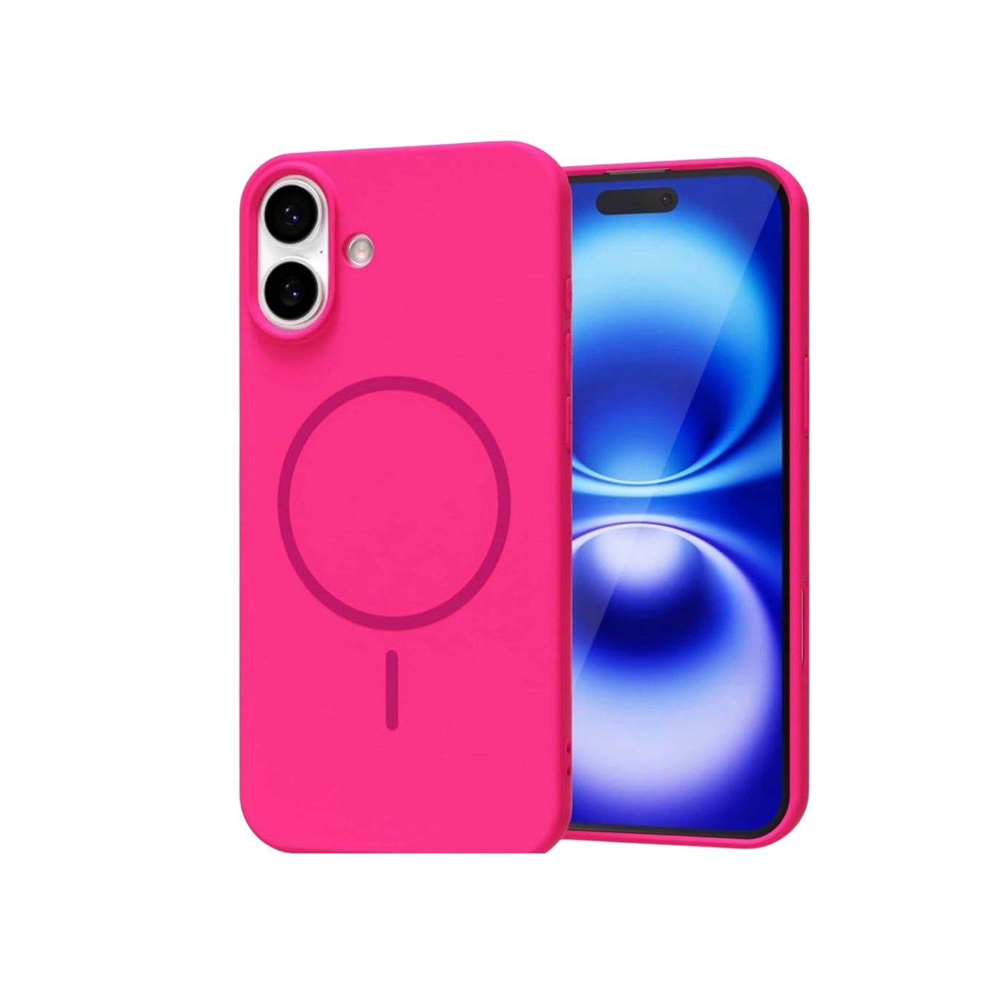 For Iphone 16 Plus Silicone MagSafe Case- Hot Pink