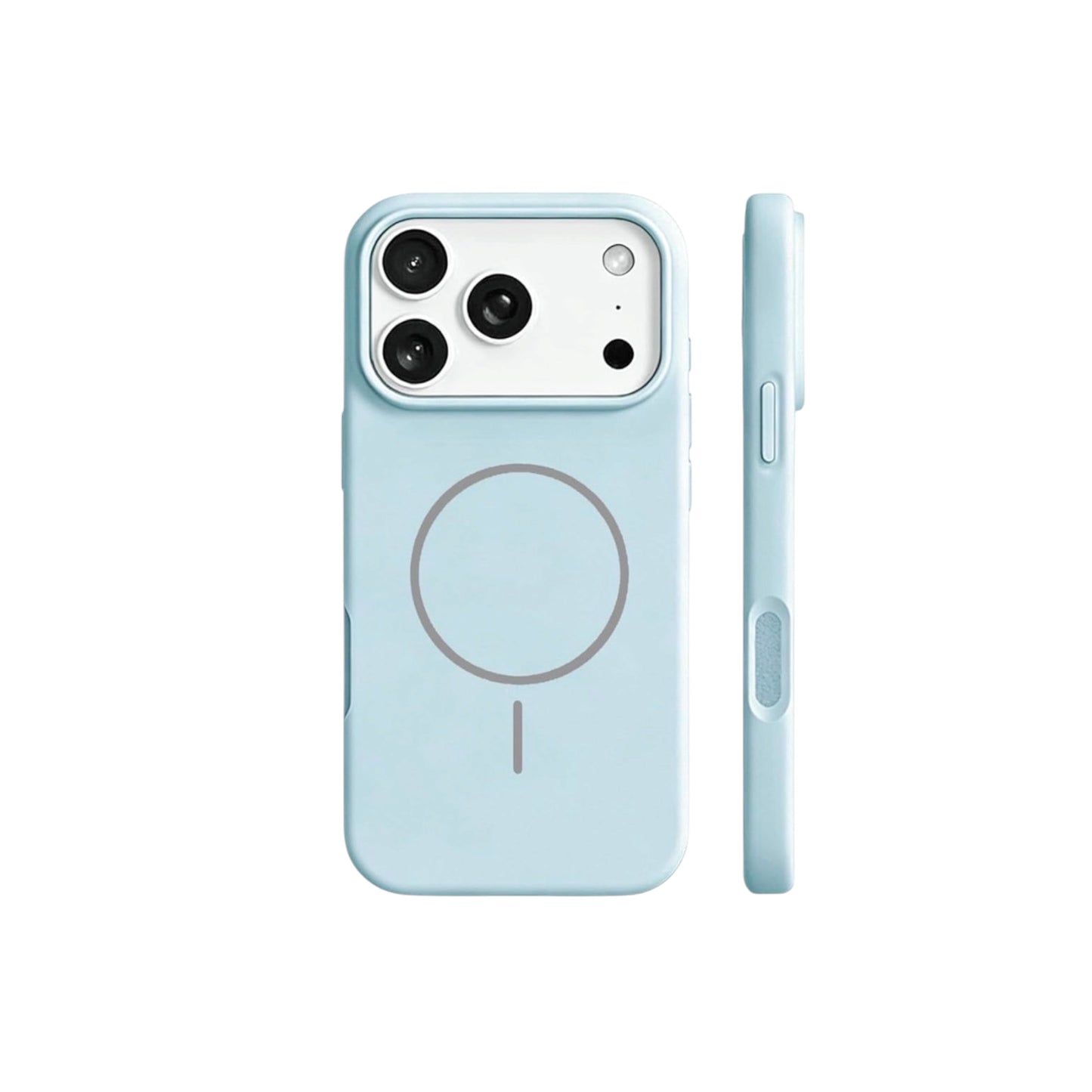 For Iphone 17 Pro Max Silicone MagSafe Case- Light Blue