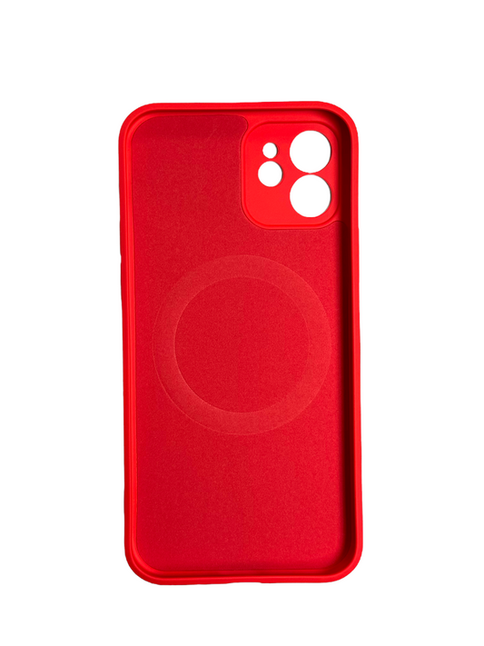 For iPhone 12 silicone MagSafe - Red