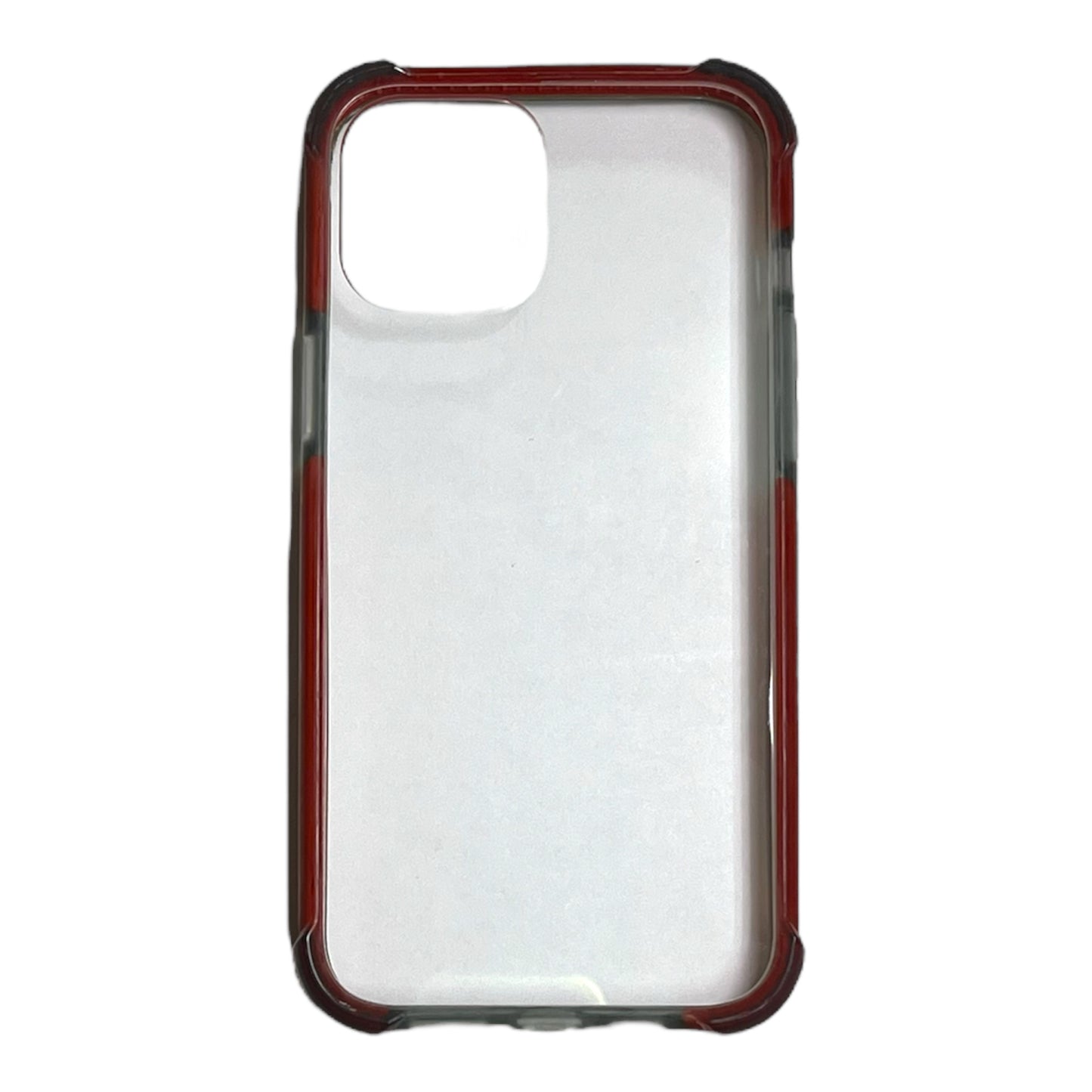 For iPhone 13 Pro Max -Clear & Dark Red