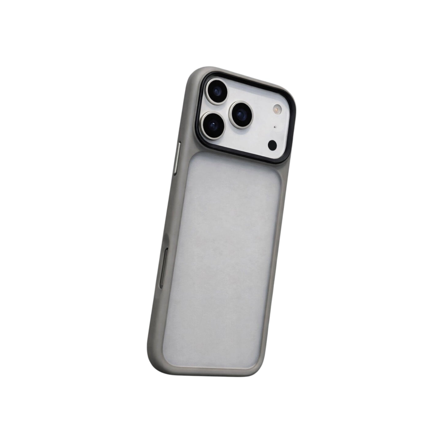 For Iphone 17 Pro Frosted Clear Case- Gray