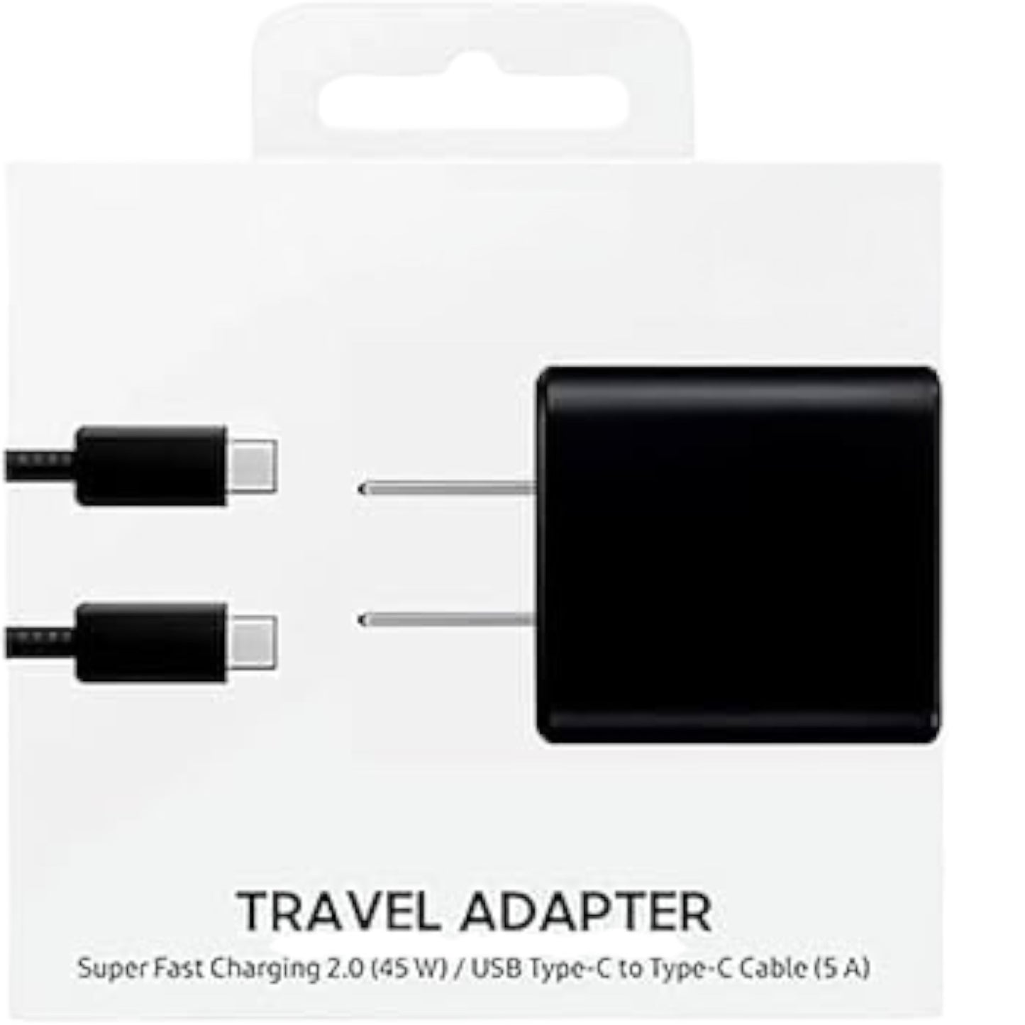 TRAVEL ADAPTER Super Fast Charging 2.0 (45W) / USB Type-C to Type-C Cable (5A)