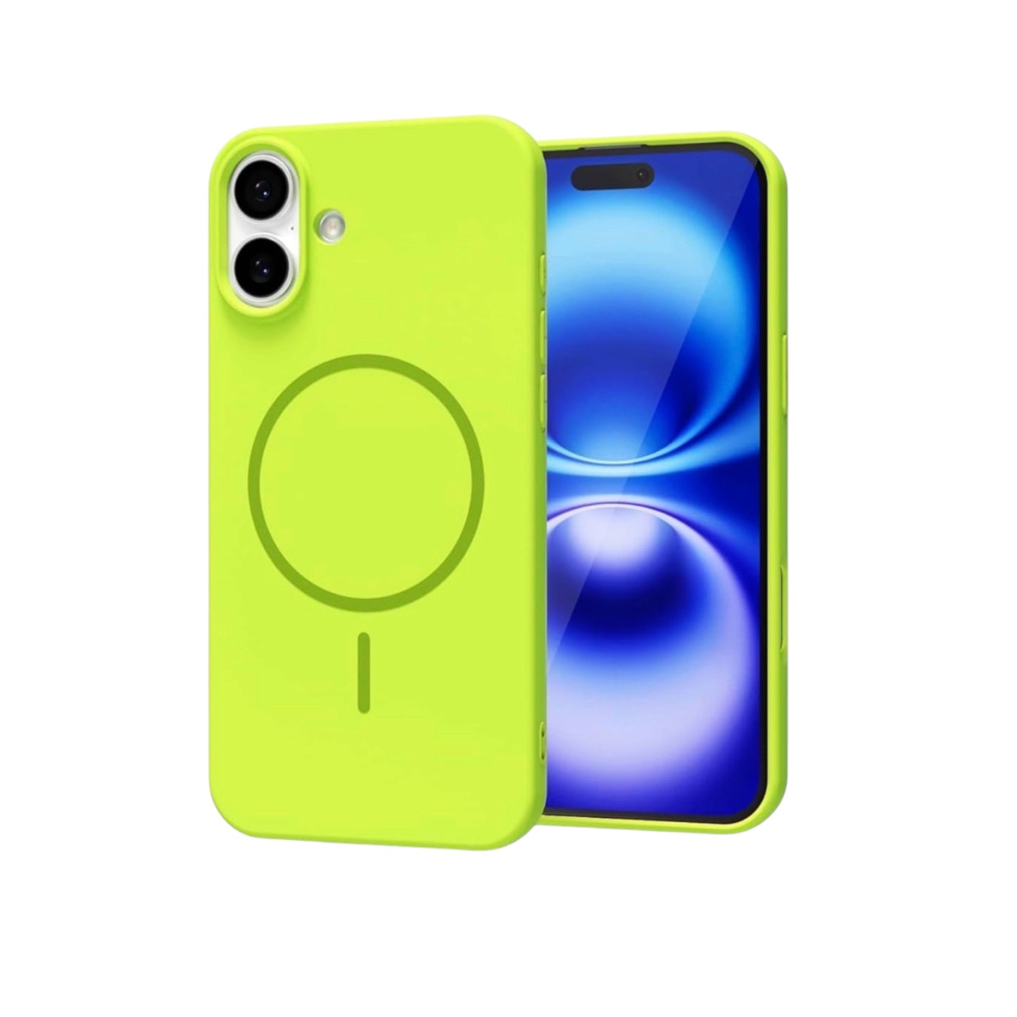 For Iphone 16 Plus Silicone MagSafe Case- Neon