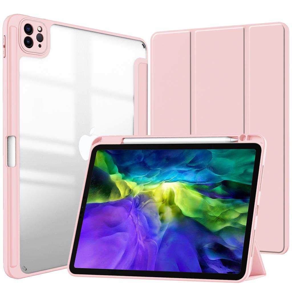 For Apple iPad Air4/iPad Pro 11 inch Smart Pholio Case light pink