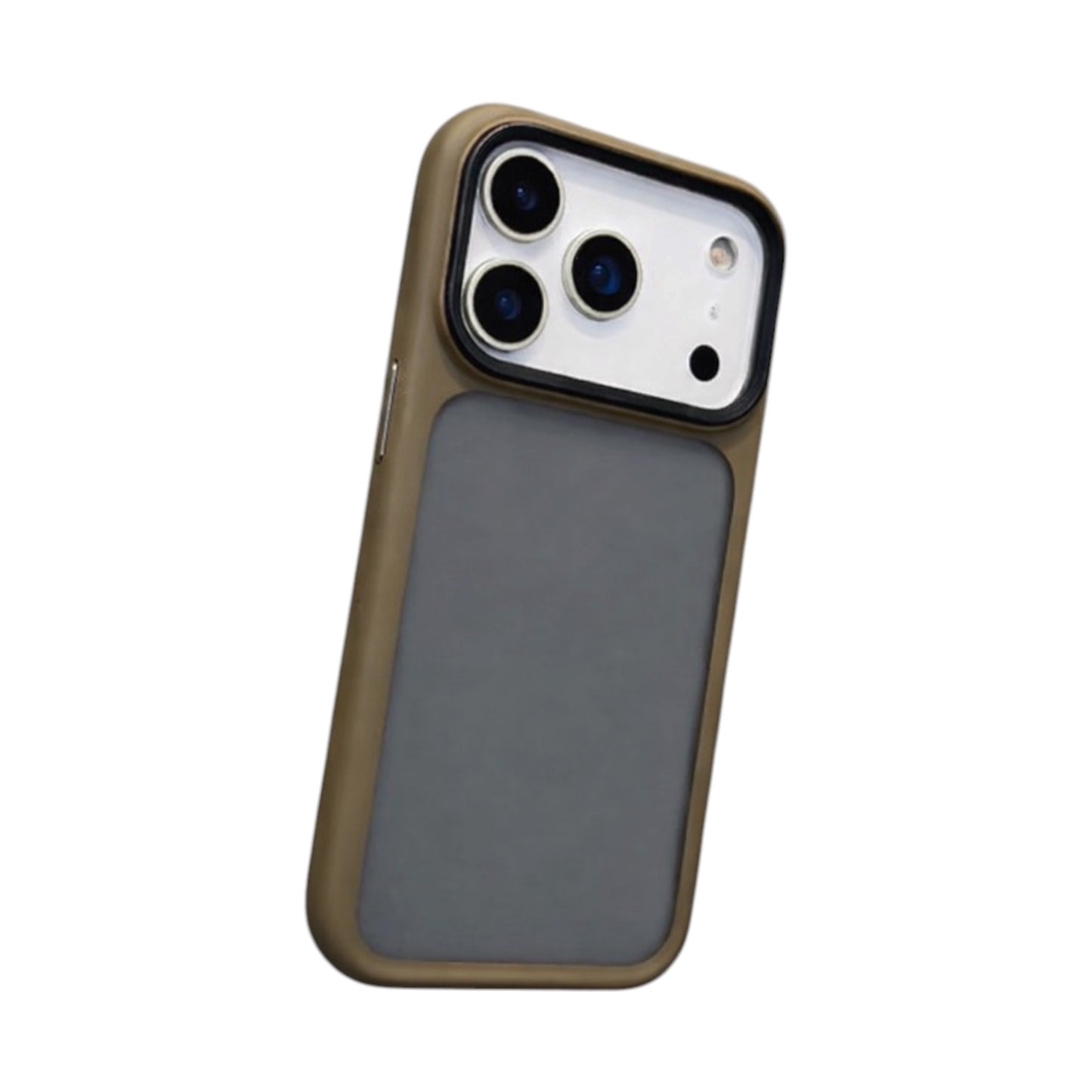 For Iphone 17 Pro Max Frosted Clear Case- Light Brown