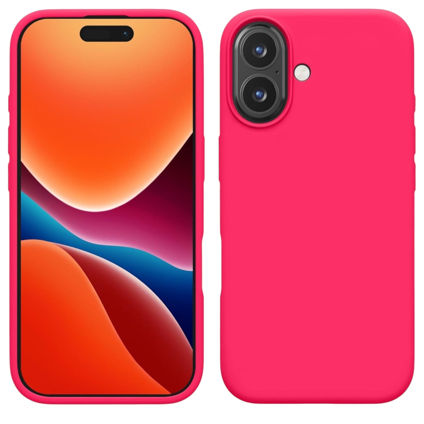 For Iphone 16 Plus Silicone Case - Hot Pink
