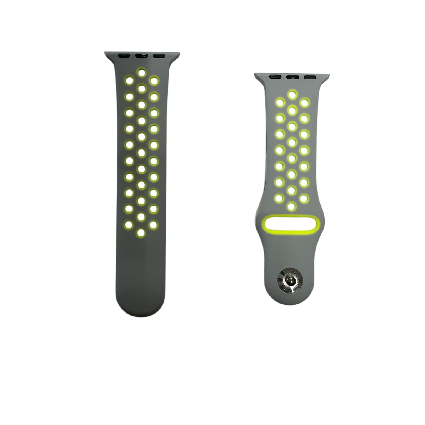 For Apple Watch Sport Band 38/40 mm - Light Gray with Phosphorescent yellow