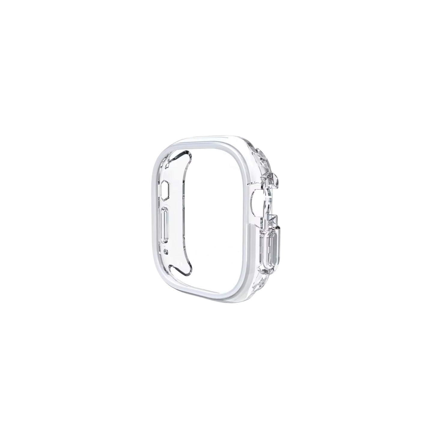 Case For Smart Watch 45mm / Clear & White