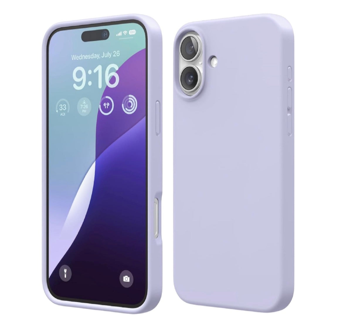 For Iphone 16 Silicone Case - Purple