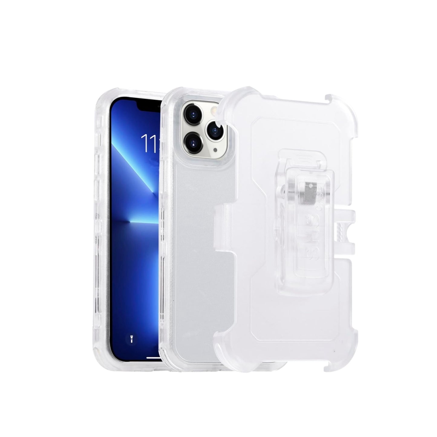 For Iphone 13 Pro Defender Case - Clear