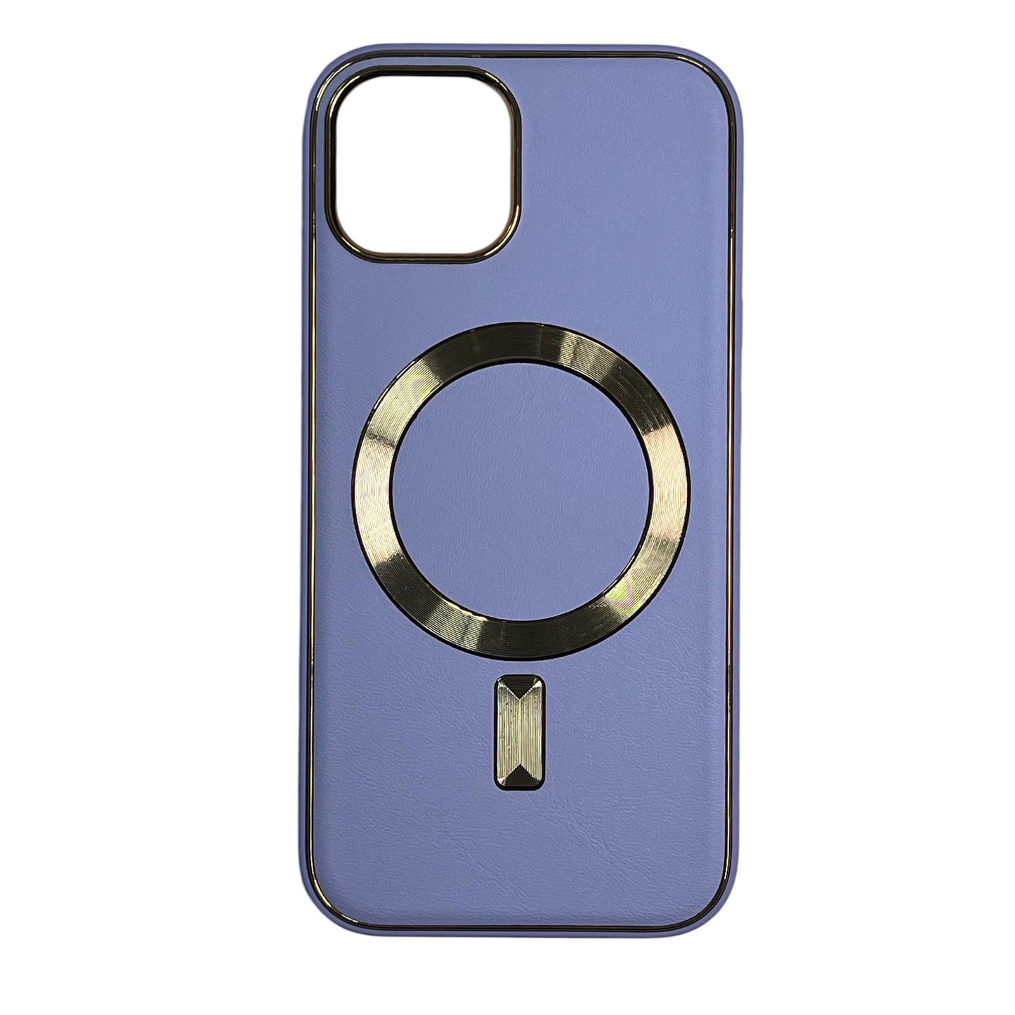 For Iphone 15 Case with magSafe - Purple Leather