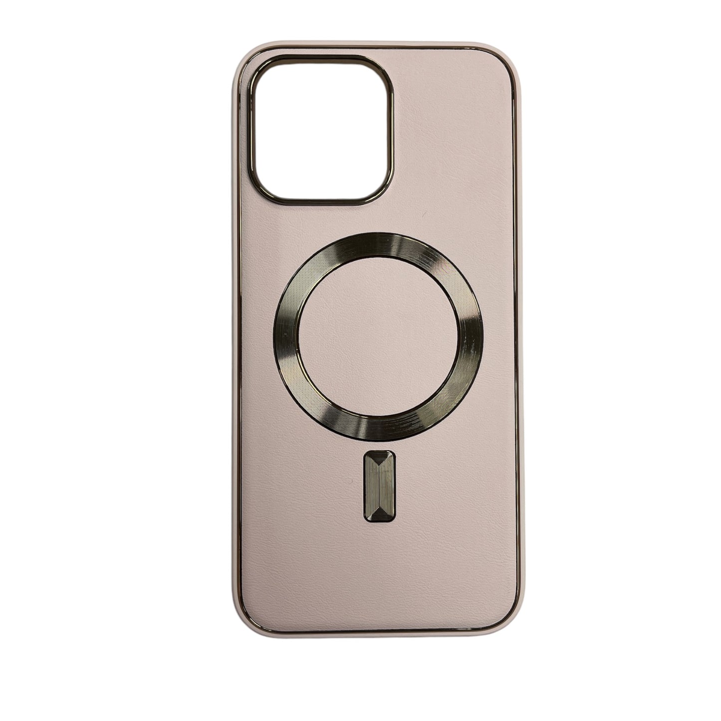 For Iphone 15 Pro Max Case with magSafe - light Pink Leather