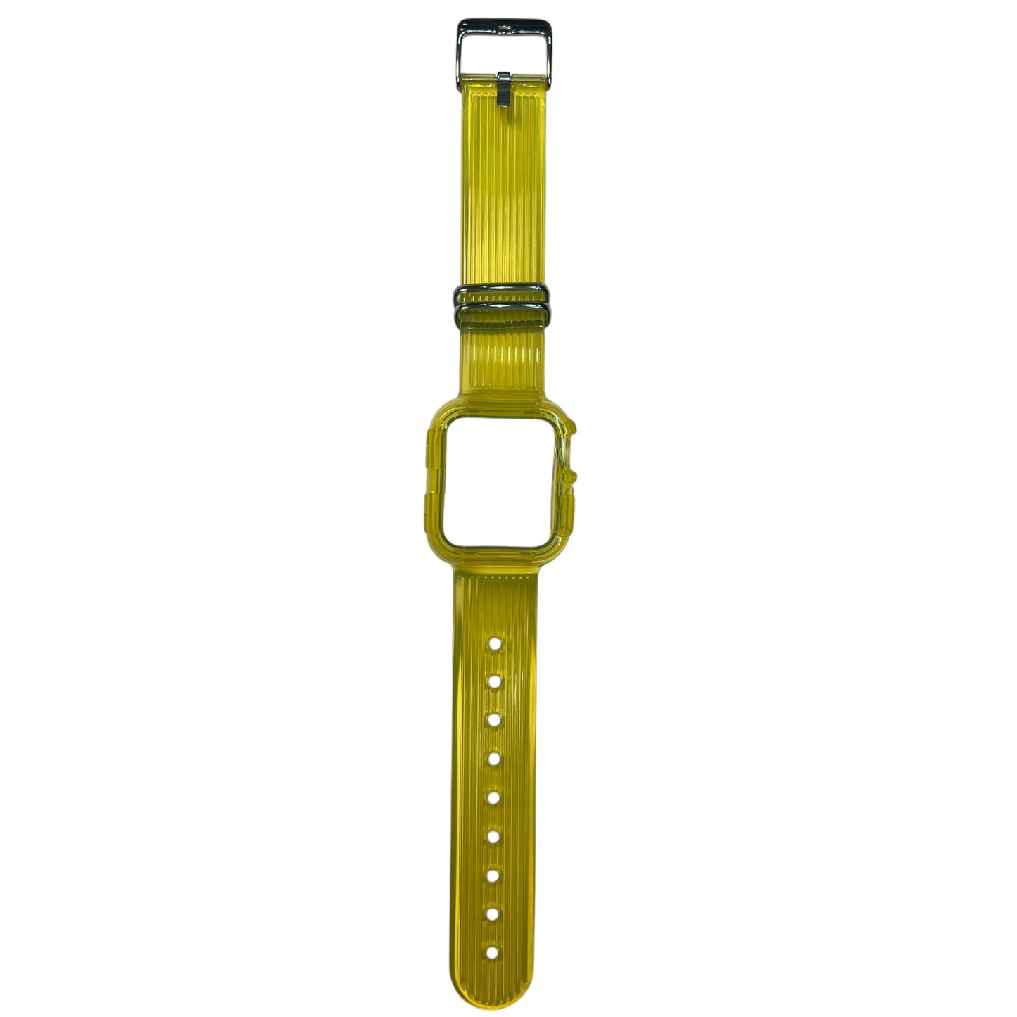 For Apple Watch Transparent Silicone Band 42/44 mm - Yellow
