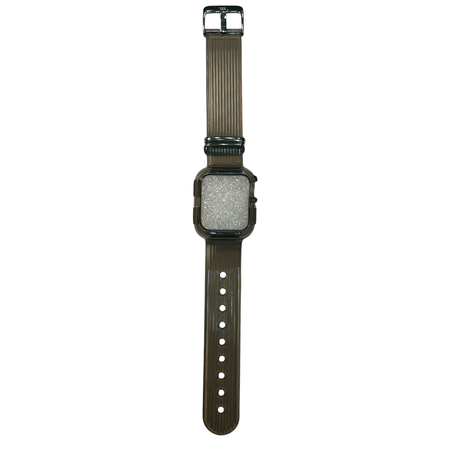 For Apple Watch Transparent Silicone Band 42/44 mm - Black