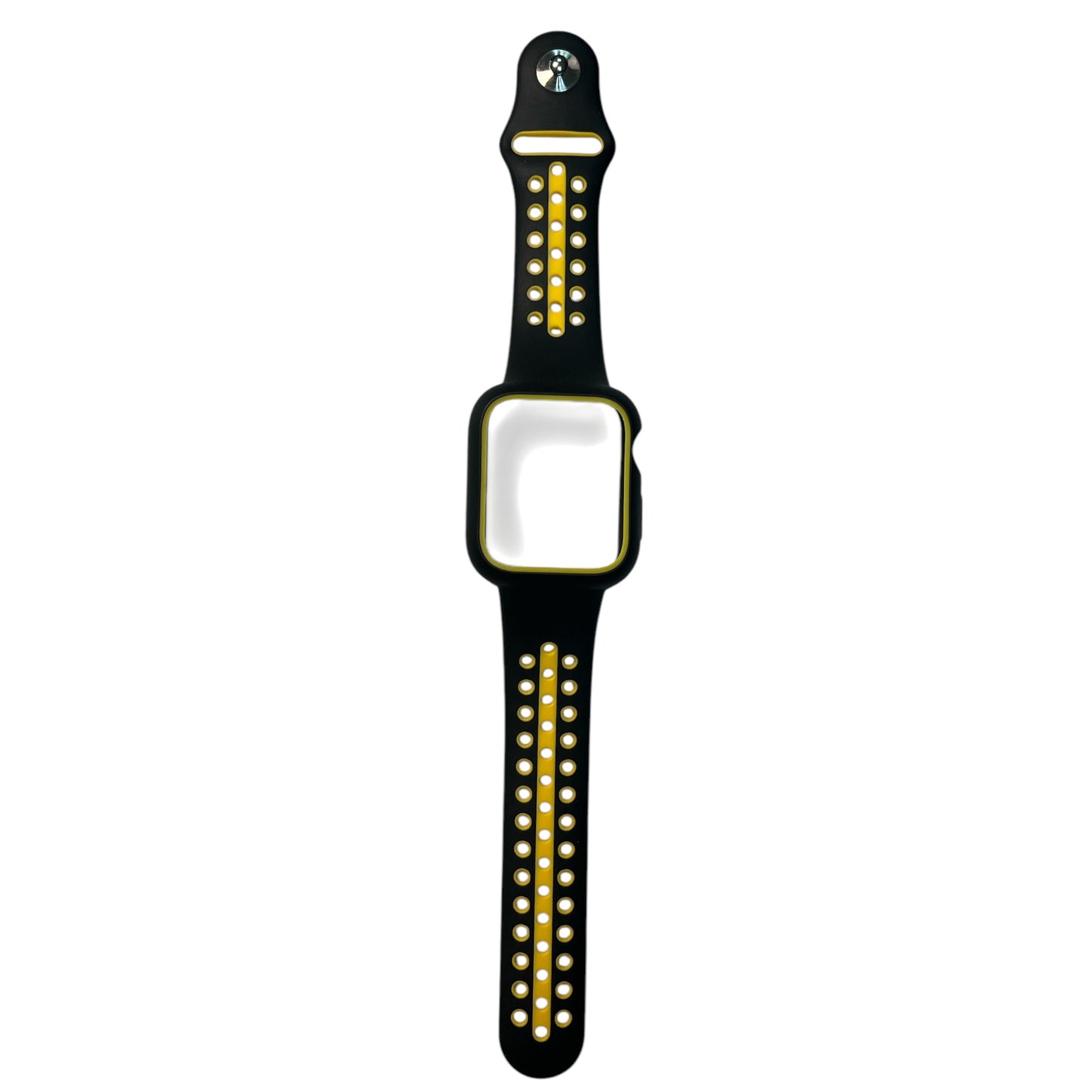 For Apple Watch Silicone Band & Case 44 mm - Black & Yellow