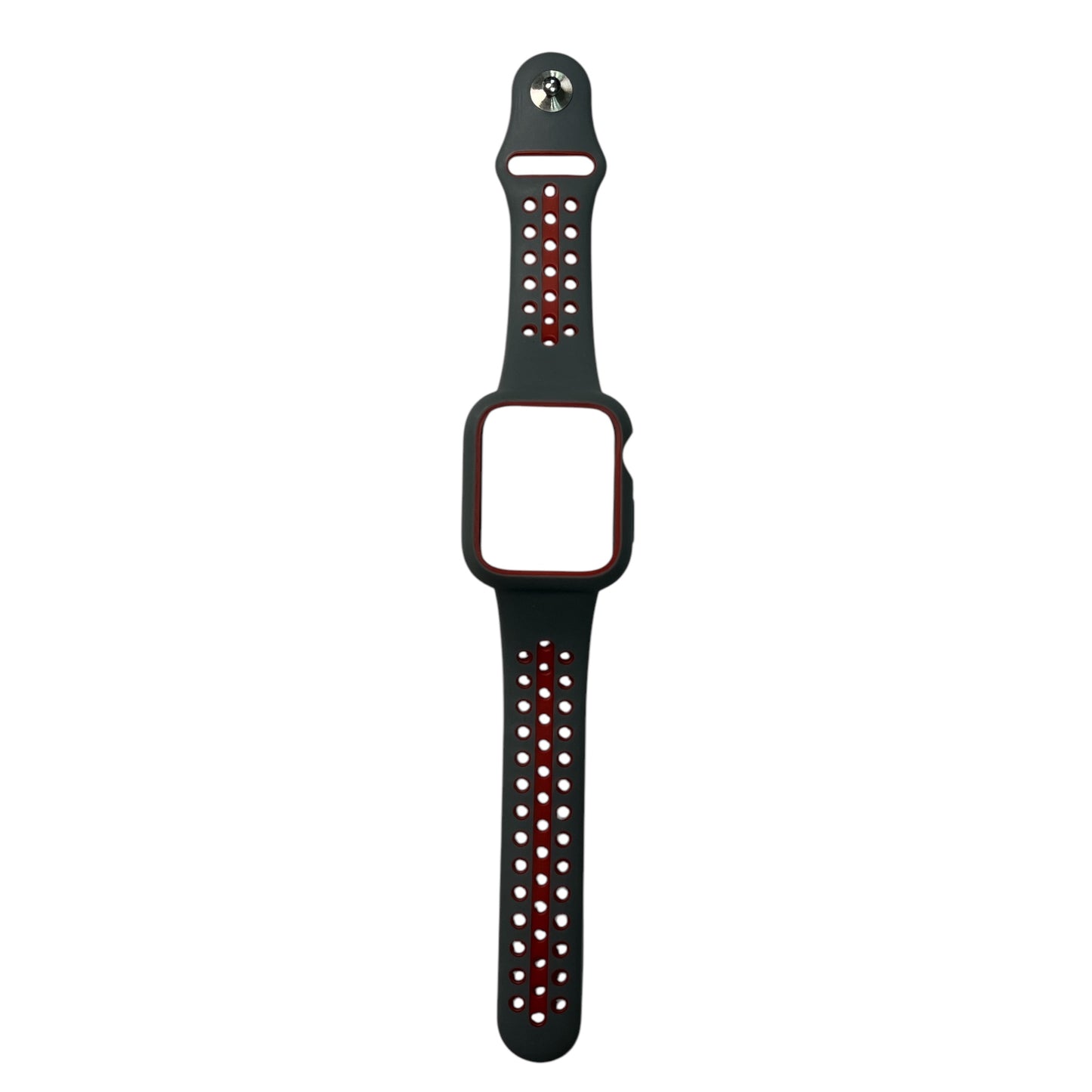 For Apple Watch Silicone Band & Case 40 mm - Gray & Red