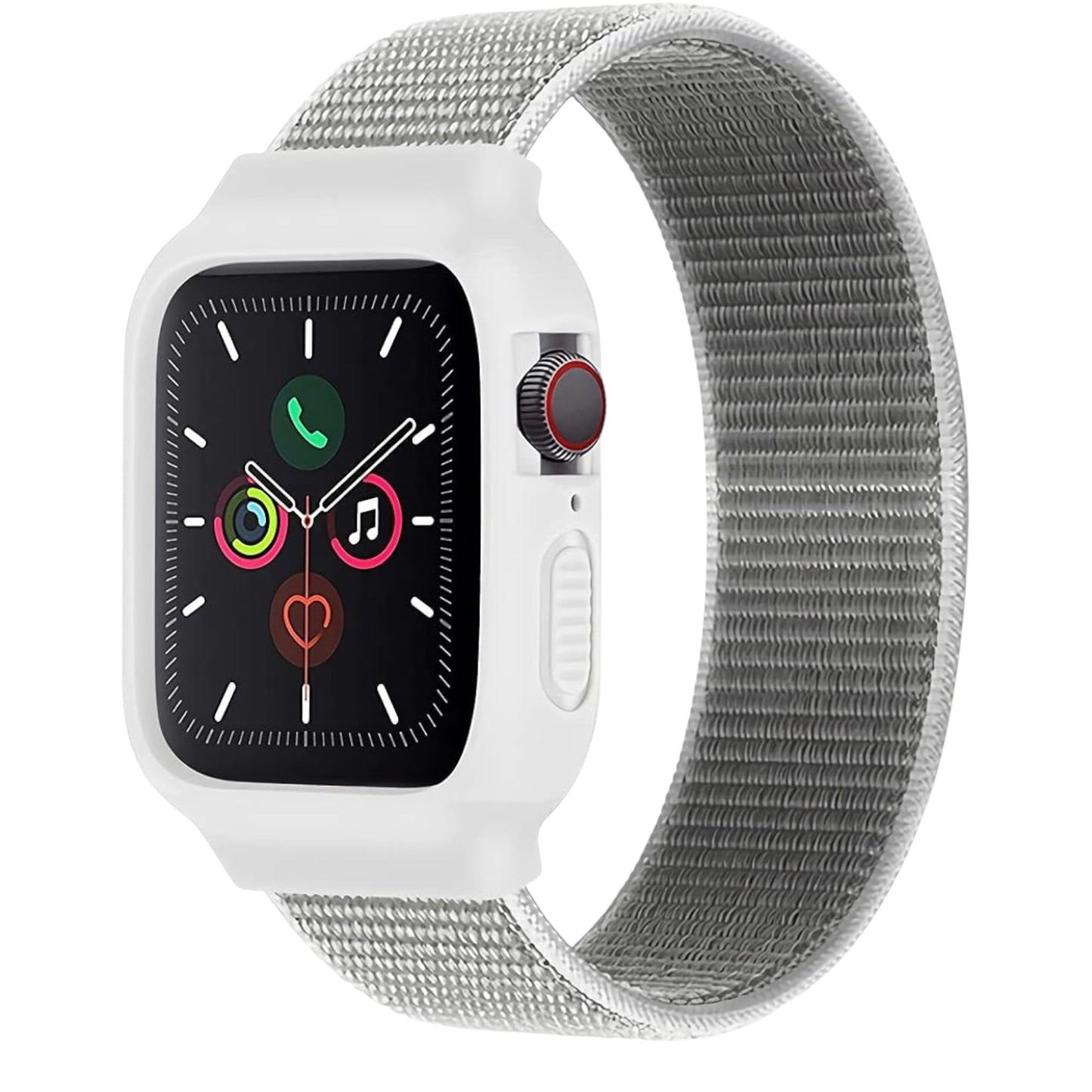 For Apple Watch Nylon Strap with Schockproof 42/44mm - White
