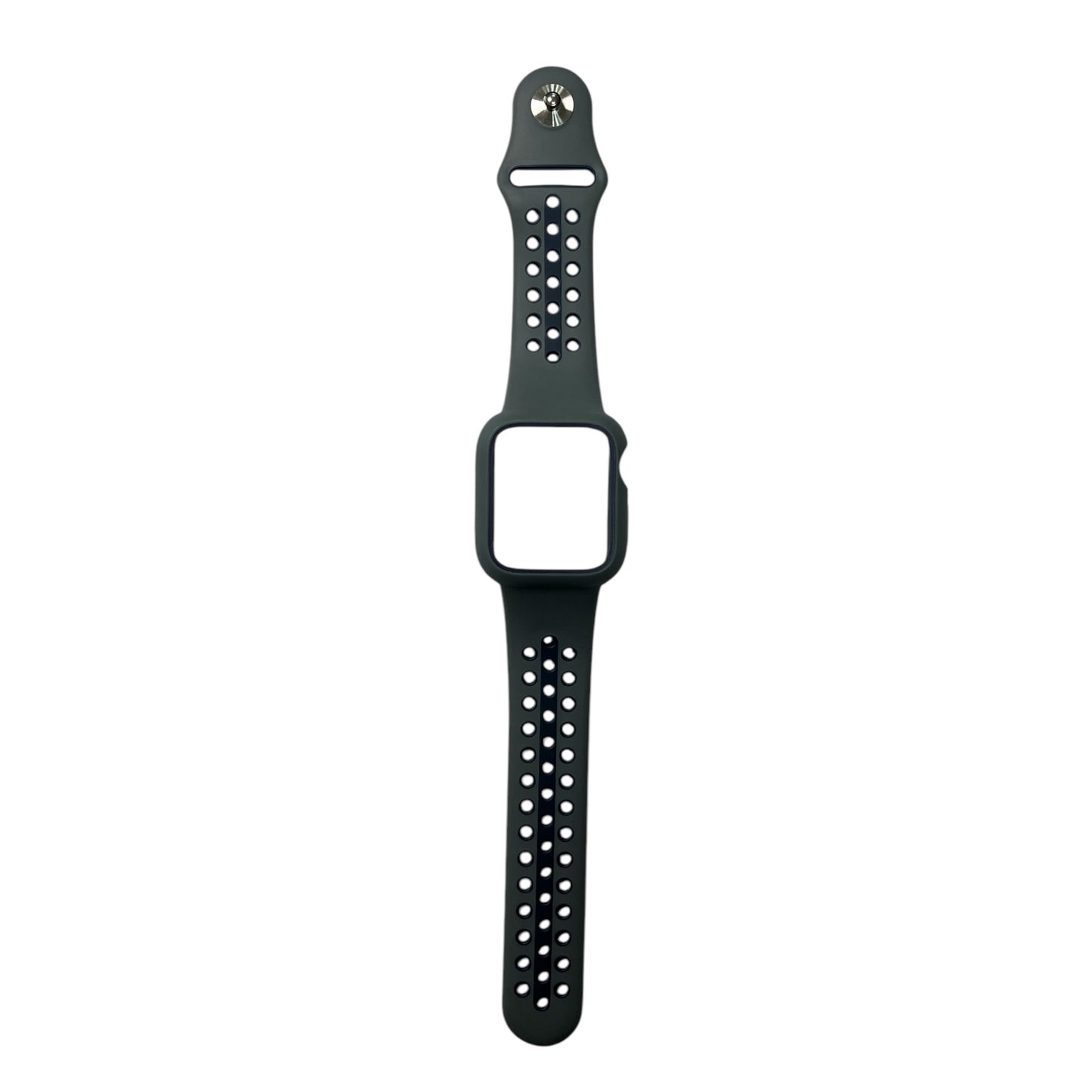 For Apple Watch Silicone Band & Case 40 mm - Gray & Navy Blue