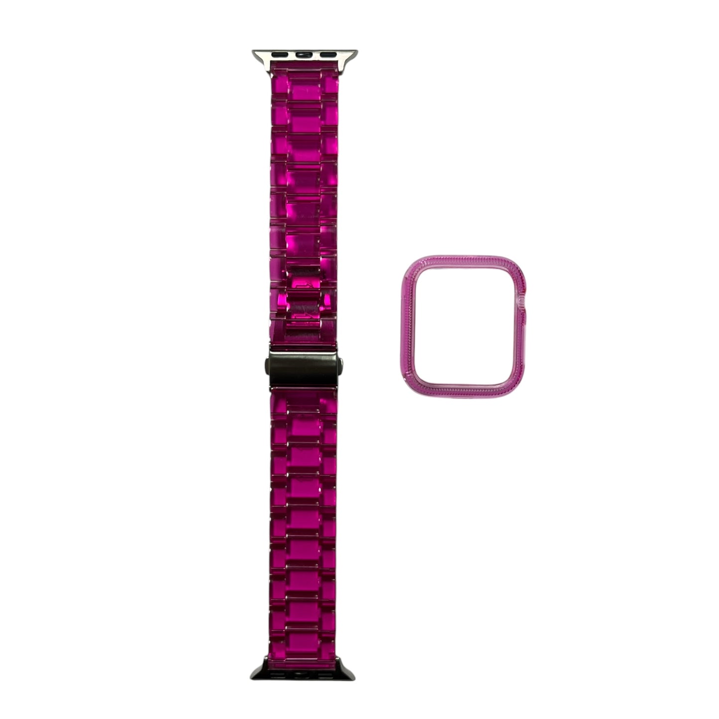 For Apple Watch Transparent Band 42 mm - Fucsia