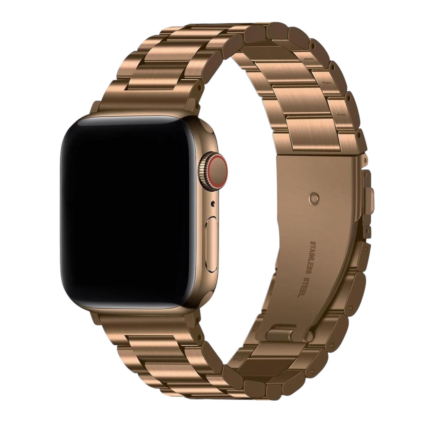For Apple Watch Stainless Steel Band 38/40/41mm- Gold Coffe