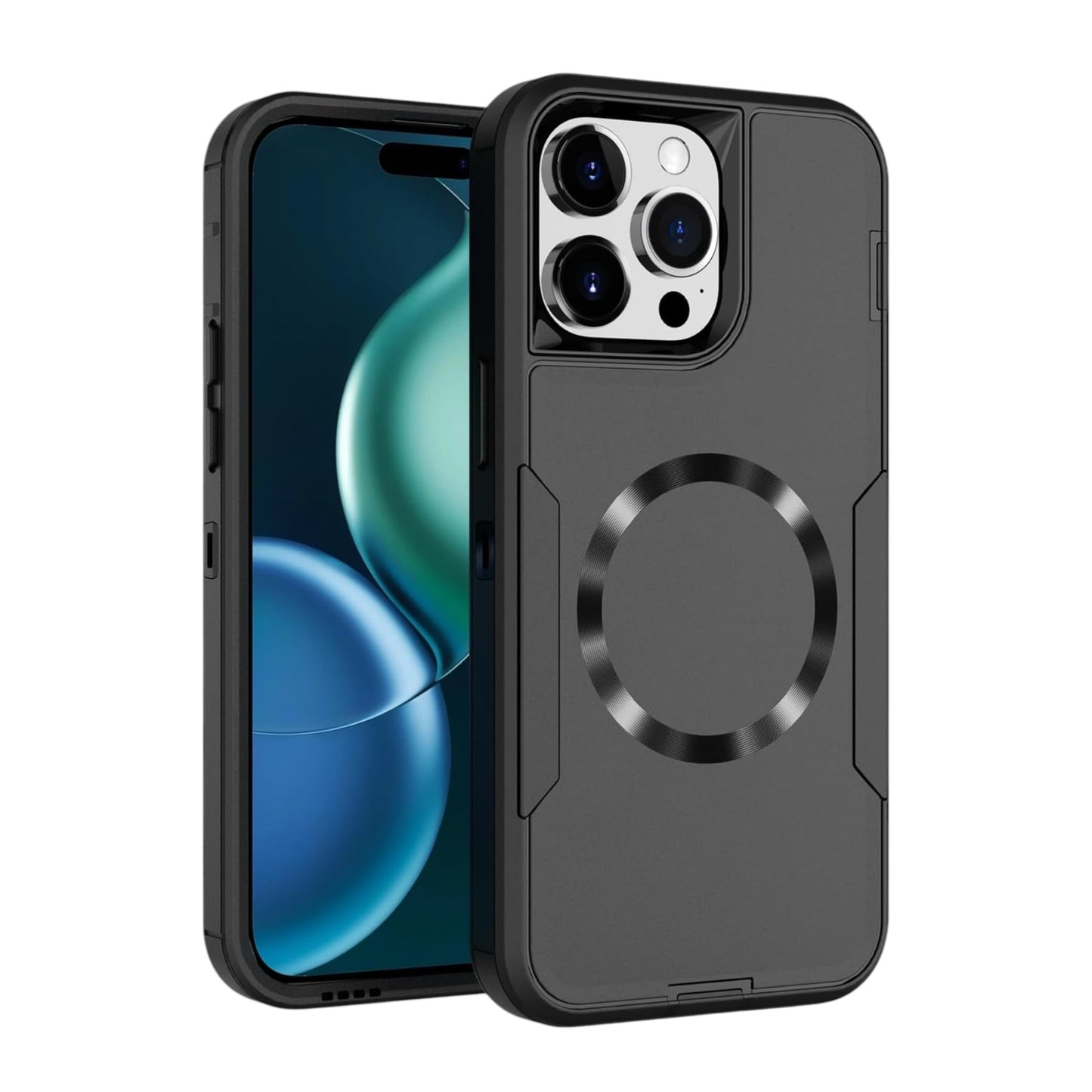 For Iphone 16 Pro Max Heavy Case With Mag Safe - Black