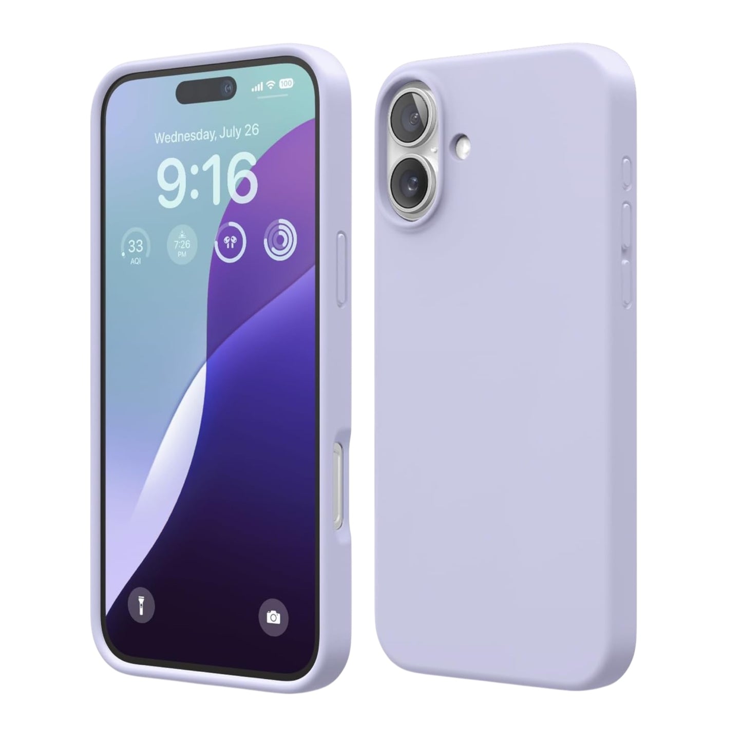 For Iphone 16 Silicone Case - Purple