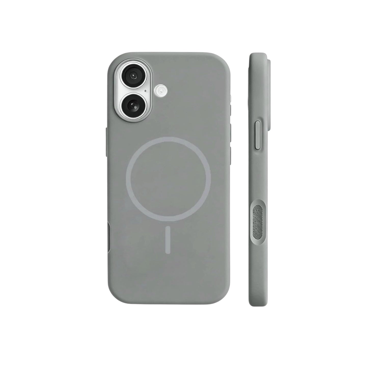 For Iphone 16 Plus Silicone MagSafe Case- Gray