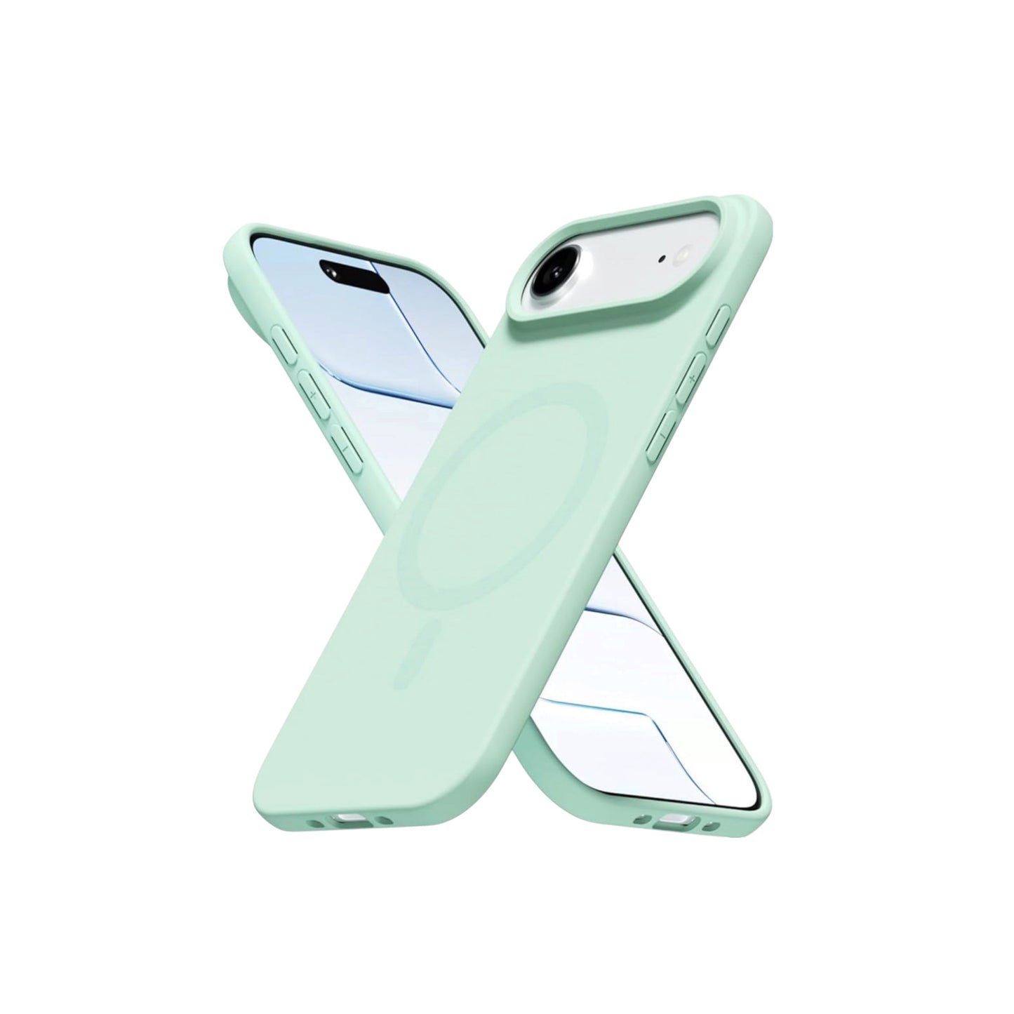 For Iphone 17 Air Silicone MagSafe Case- Mint Green