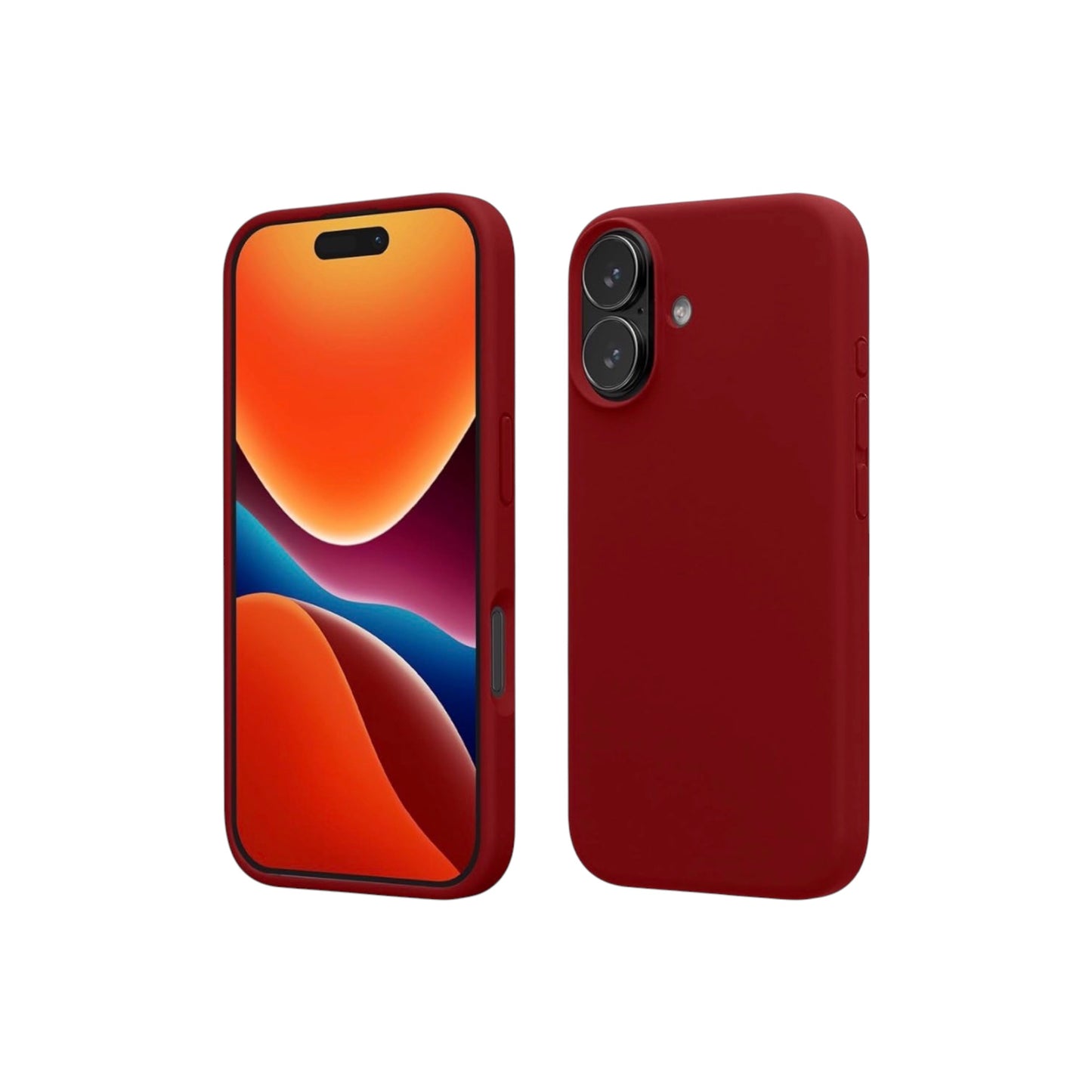 For Iphone 17 Silicone Case- Rhubarb Red
