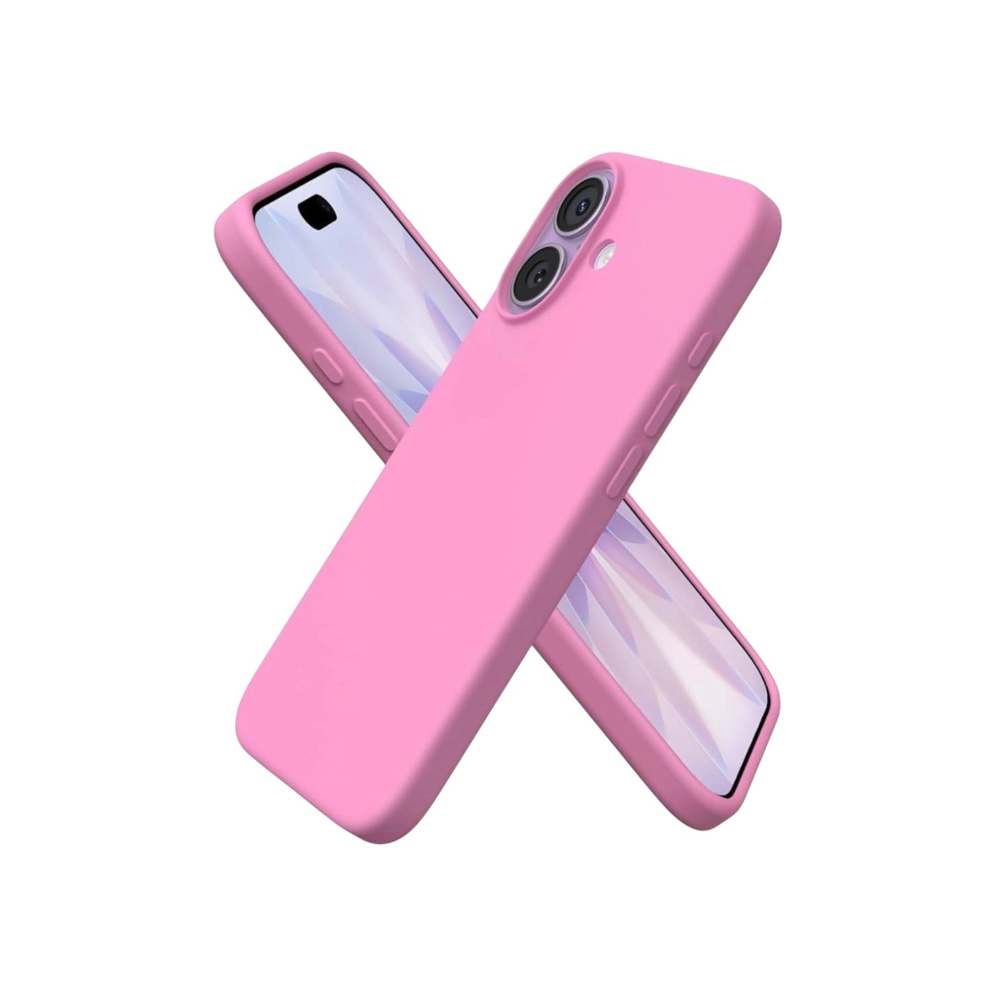 For Iphone 16 Plus Silicone Case- Pink
