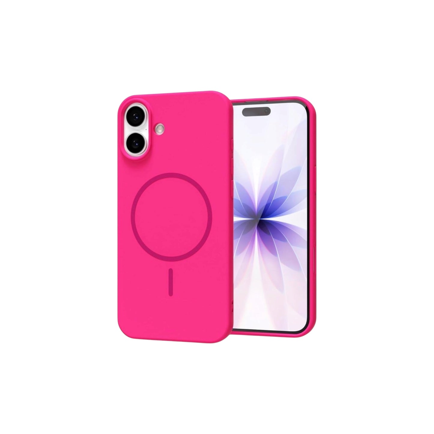 For Iphone 16 Silicone MagSafe Case- Hot Pink