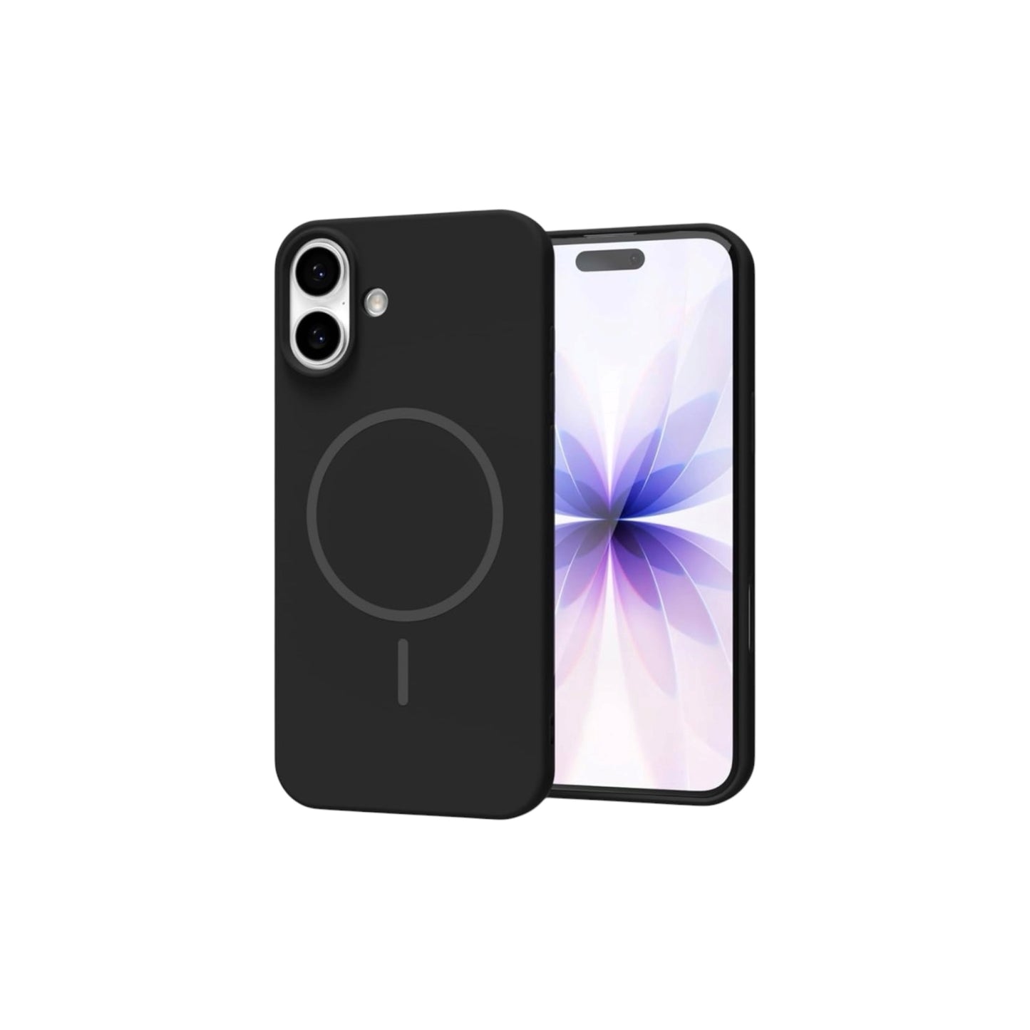 For Iphone 16 Silicone MagSafe Case- Black