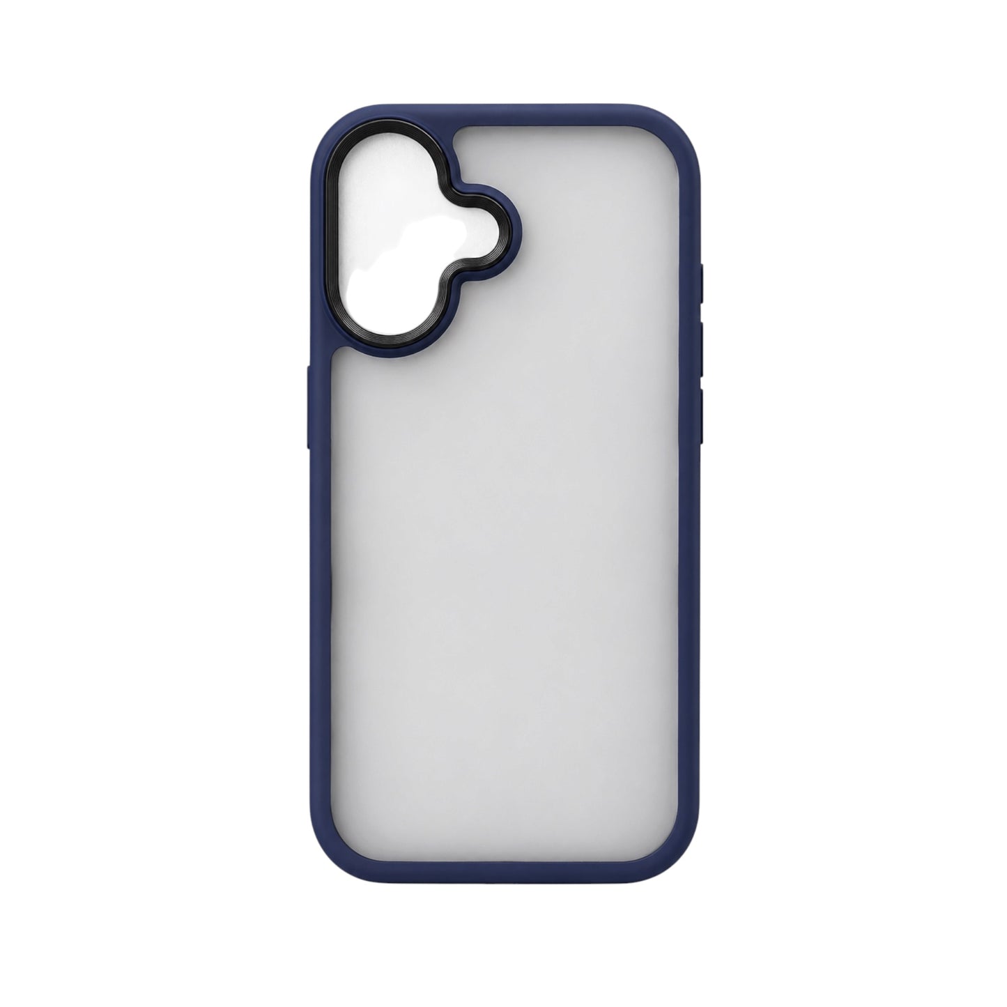 For Iphone 17 Frosted Clear Case- Navy Blue