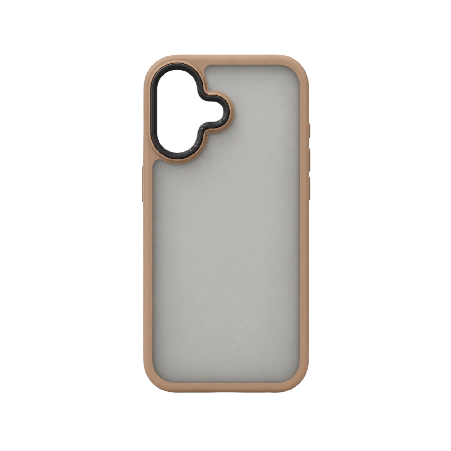 For Iphone 17 Frosted Clear Case- Light Brown