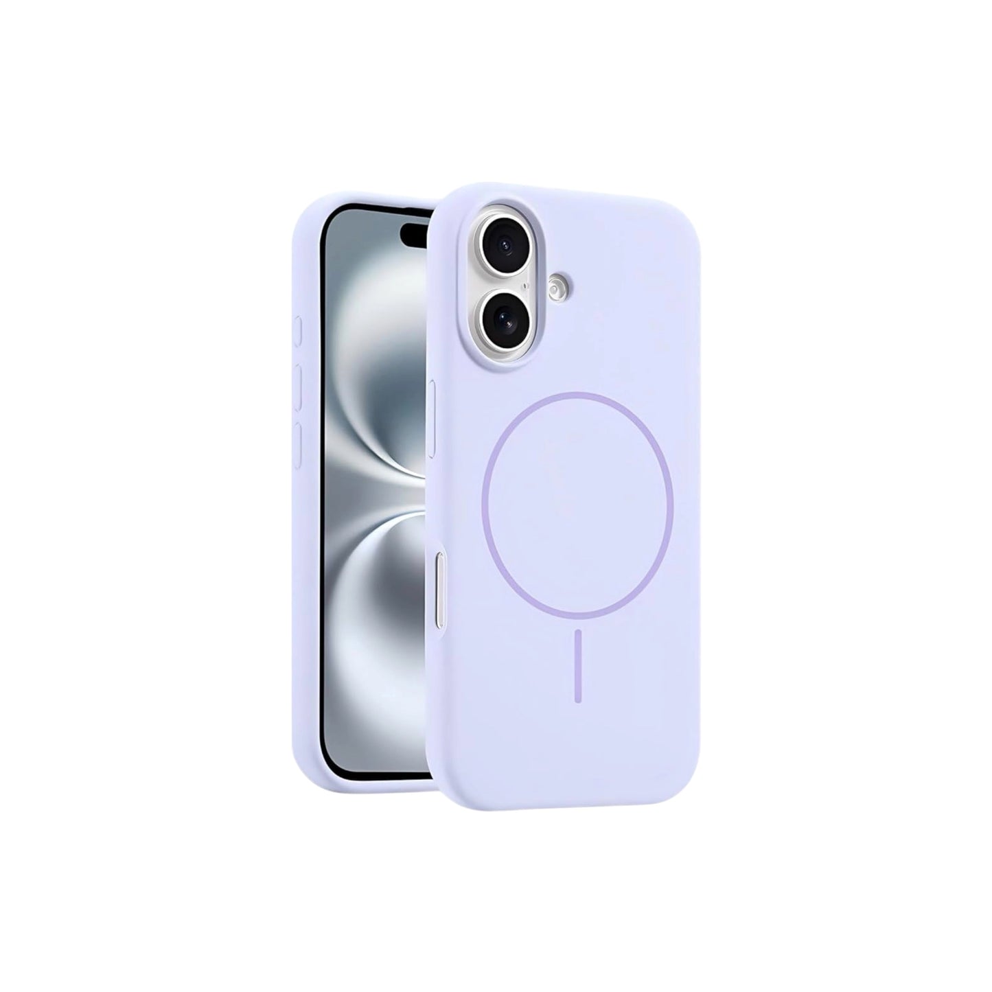 For Iphone 16 Silicone MagSafe Case- Lavender