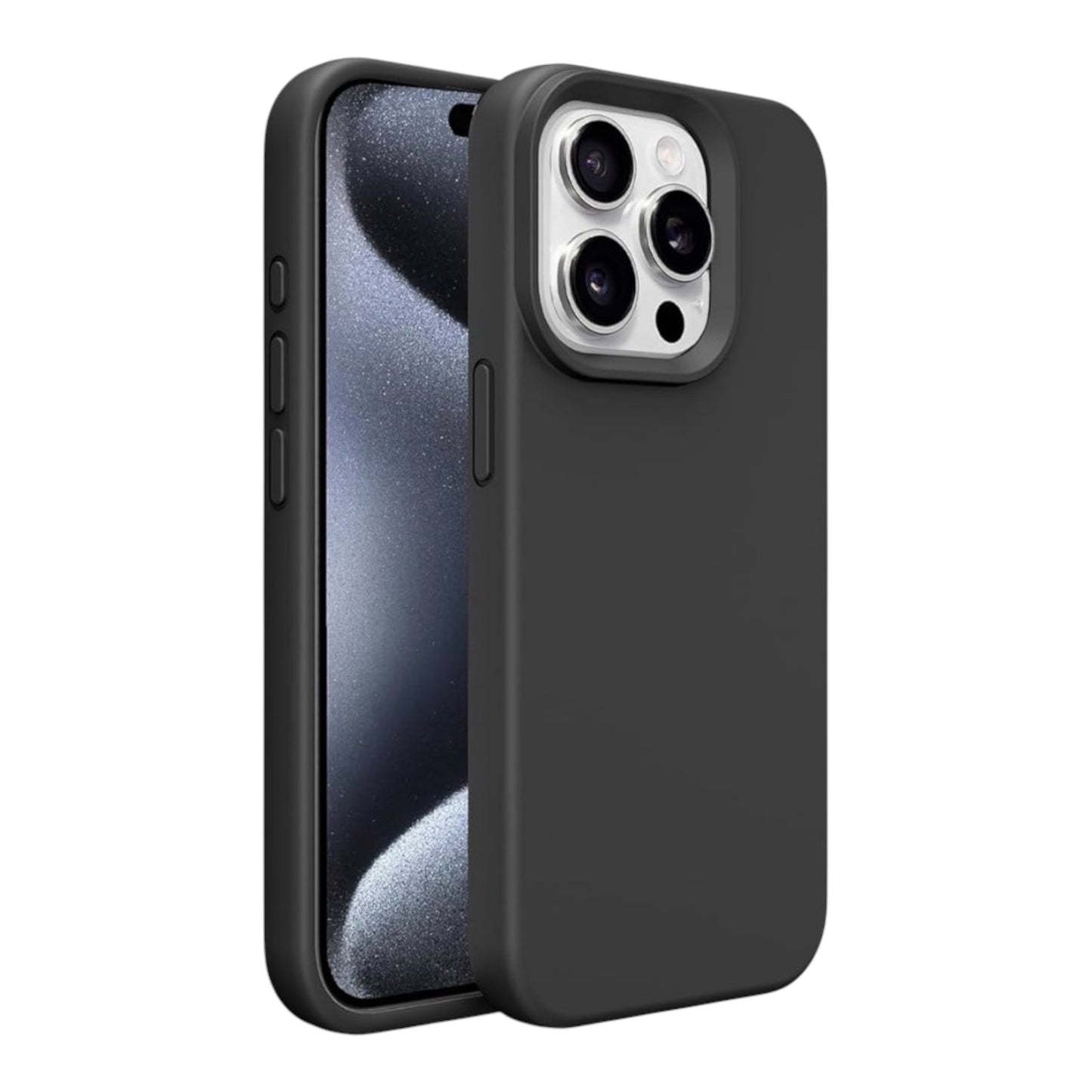 For Iphone 15 Pro Silicone Case - Black