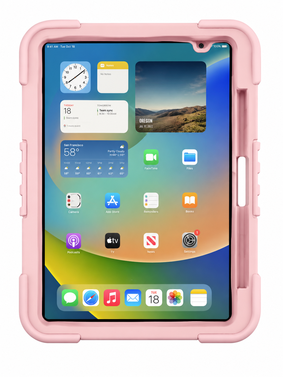 Shockproof Case with Hand Strap for iPad 10th Gen (2022) / iPad 11th Gen (2025) - Pink