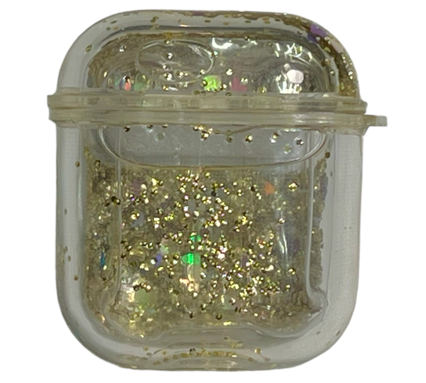 For AirPods 1/2 clear glitter gold