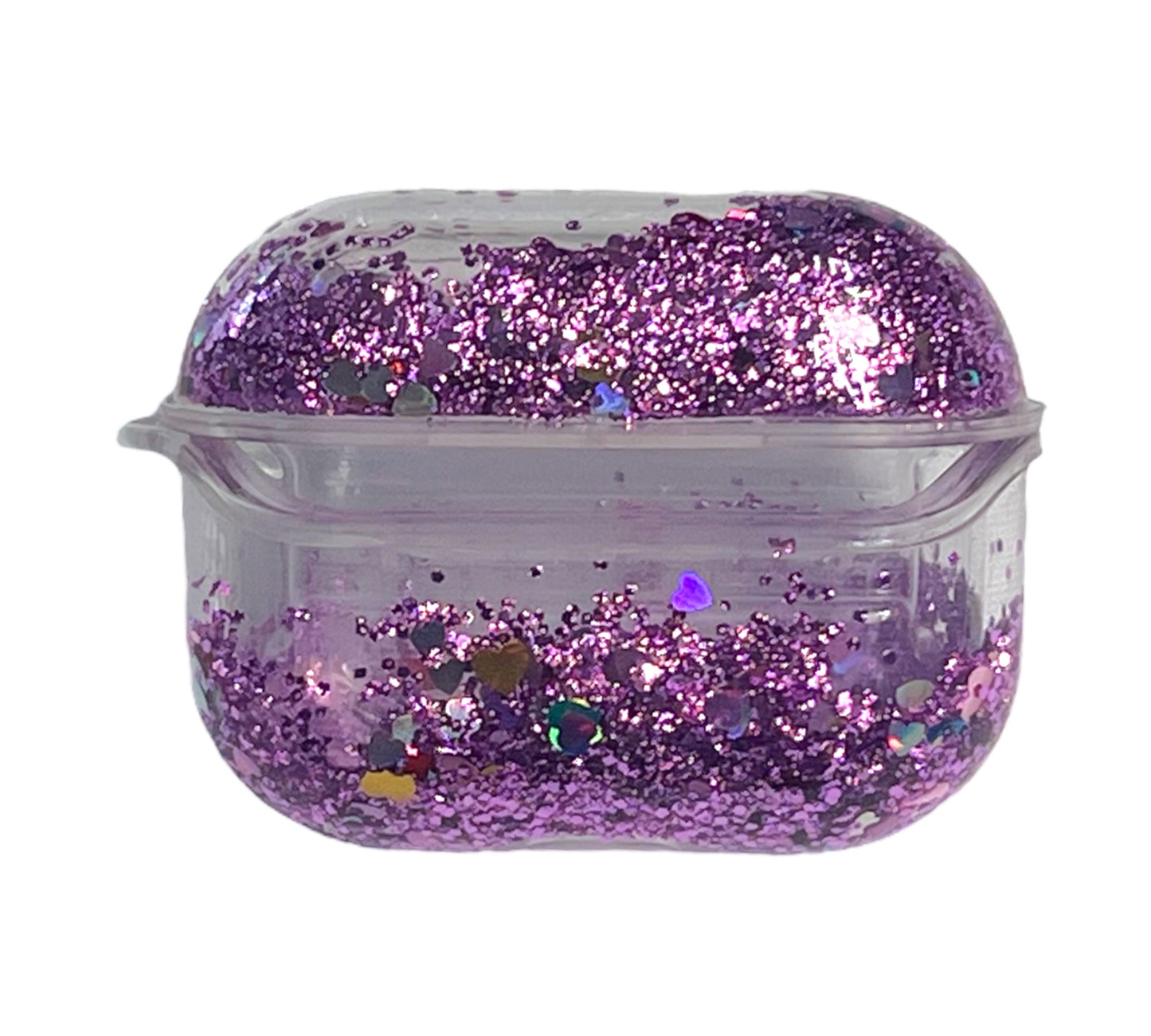 For AirPods Pro clear glitter violet