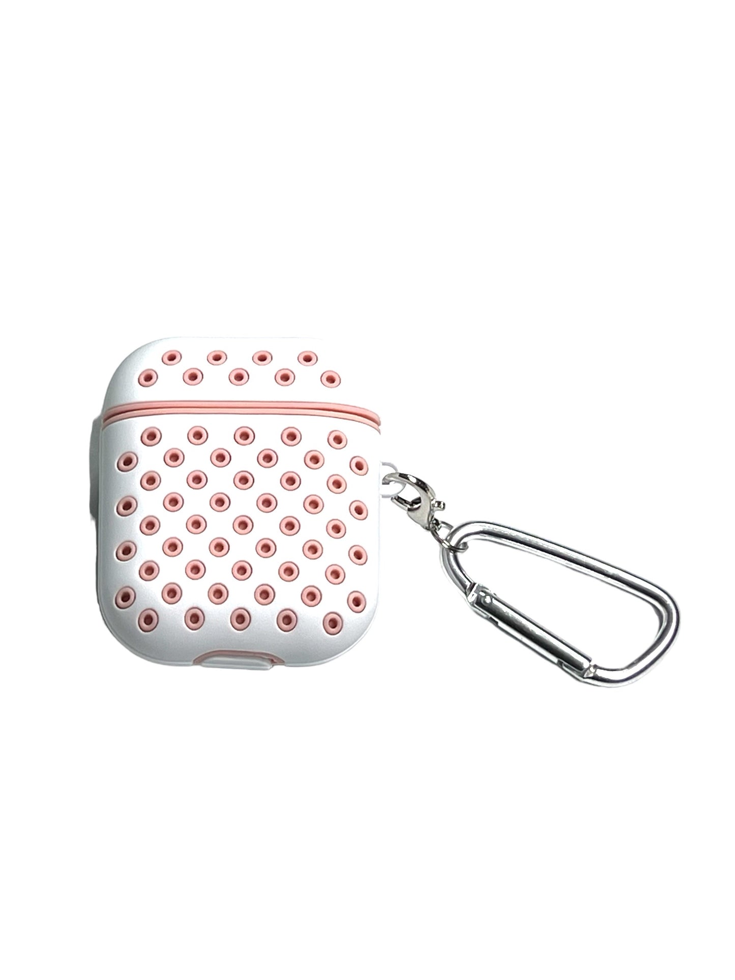 For AirPods 1/2 Silicone Dots - White & Pink