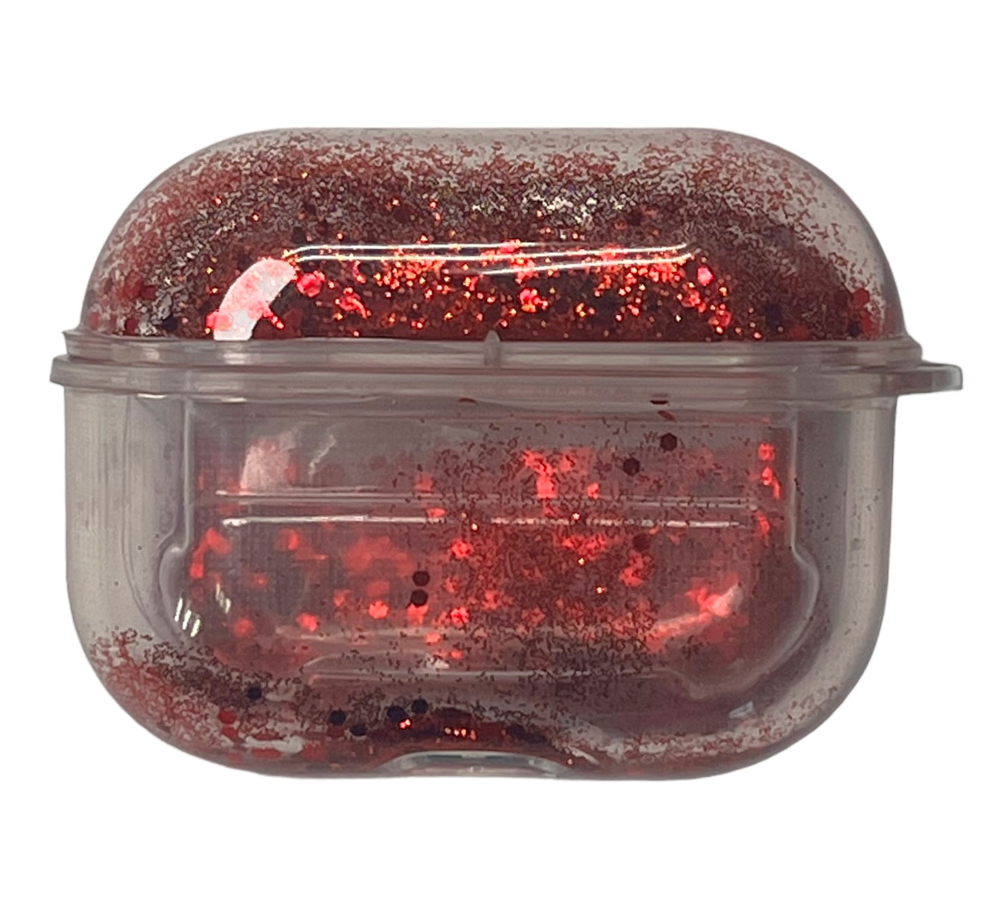 for AirPods Pro clear glitter red