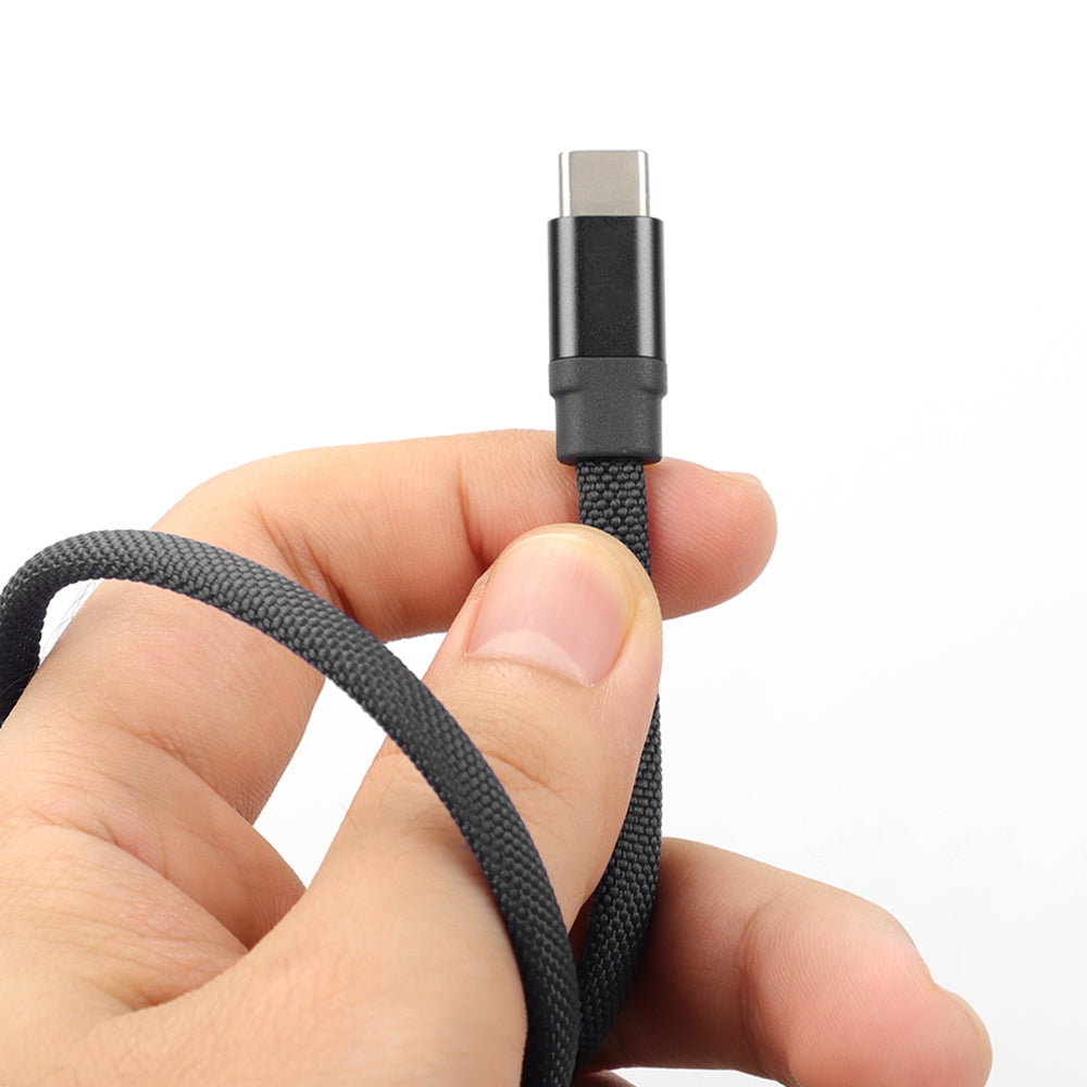 USB To USB-C Braided Cable - 3.3FT / 1M - 2.4A - Black