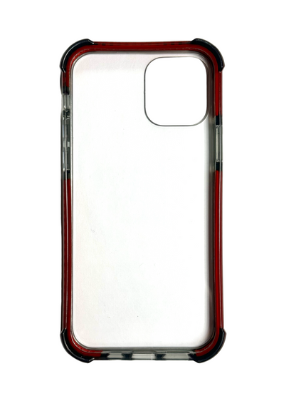 For iPhone 15 -Clear & Dark Red