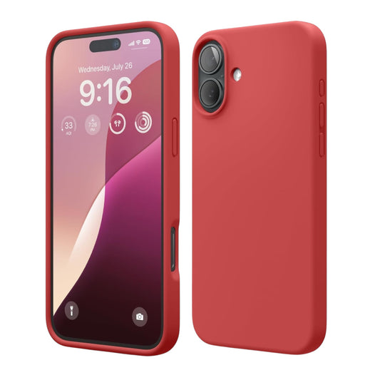 For Iphone 16 Plus Silicone Case - Red