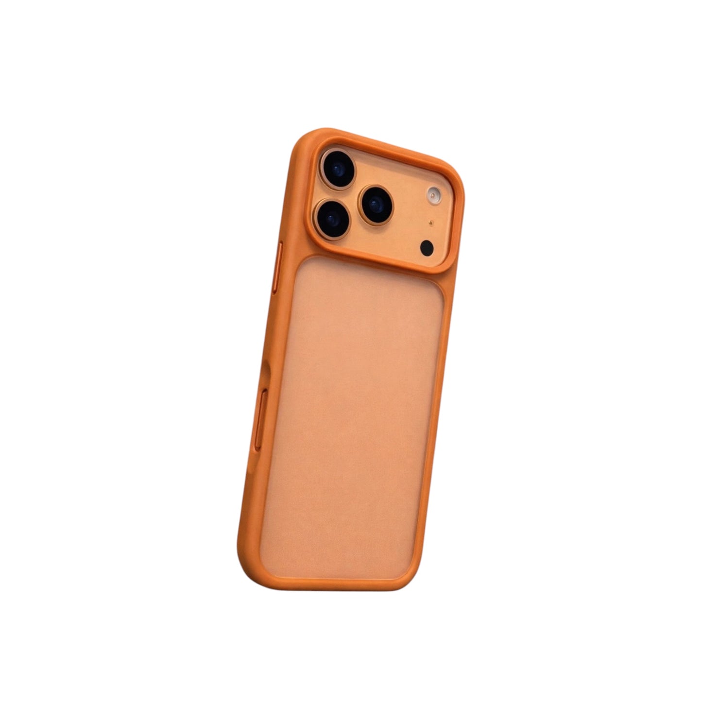 For Iphone 17 Pro Max Frosted Clear Case- Orange